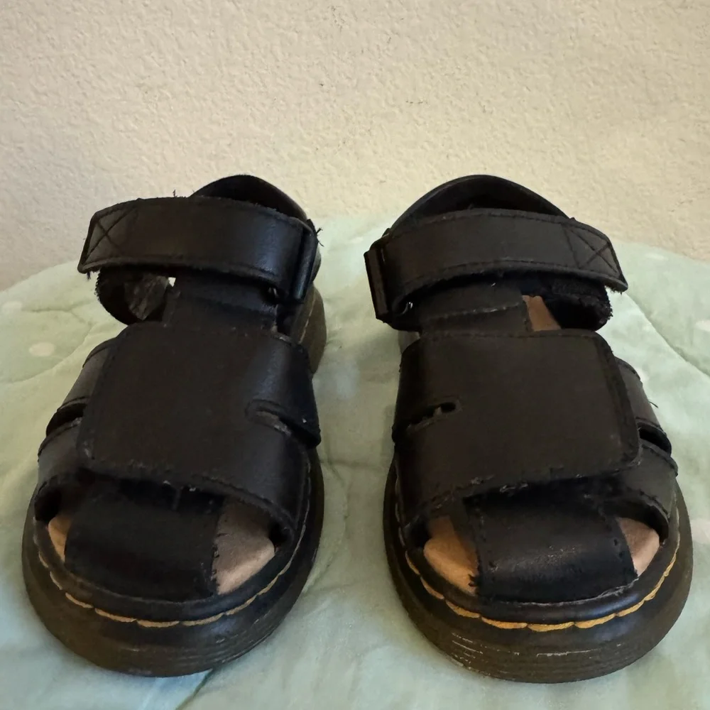 Dr. Martens Black Leather Sandals Toddler size 9
